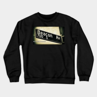 Beacon Avenue, Los Angeles, California by Mistah Wilson Crewneck Sweatshirt